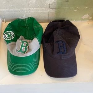 2 adjustable Boston Red Sox hats